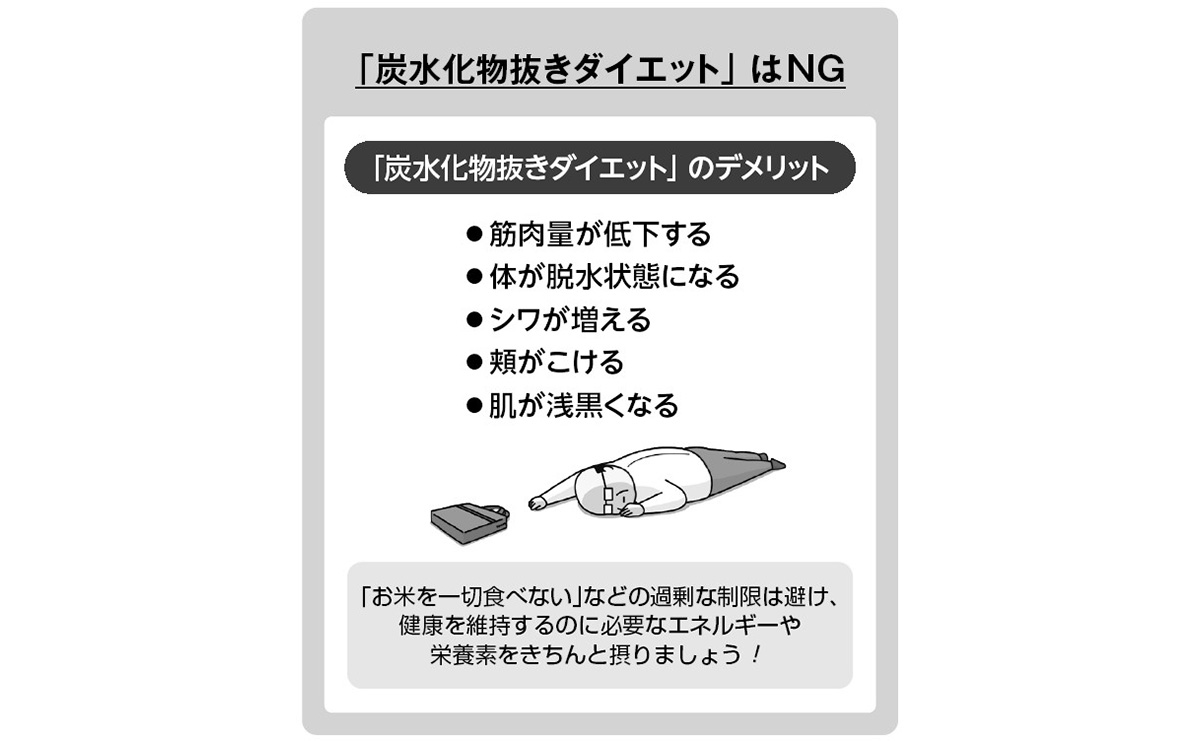 「炭水化物抜きダイエット」はNG