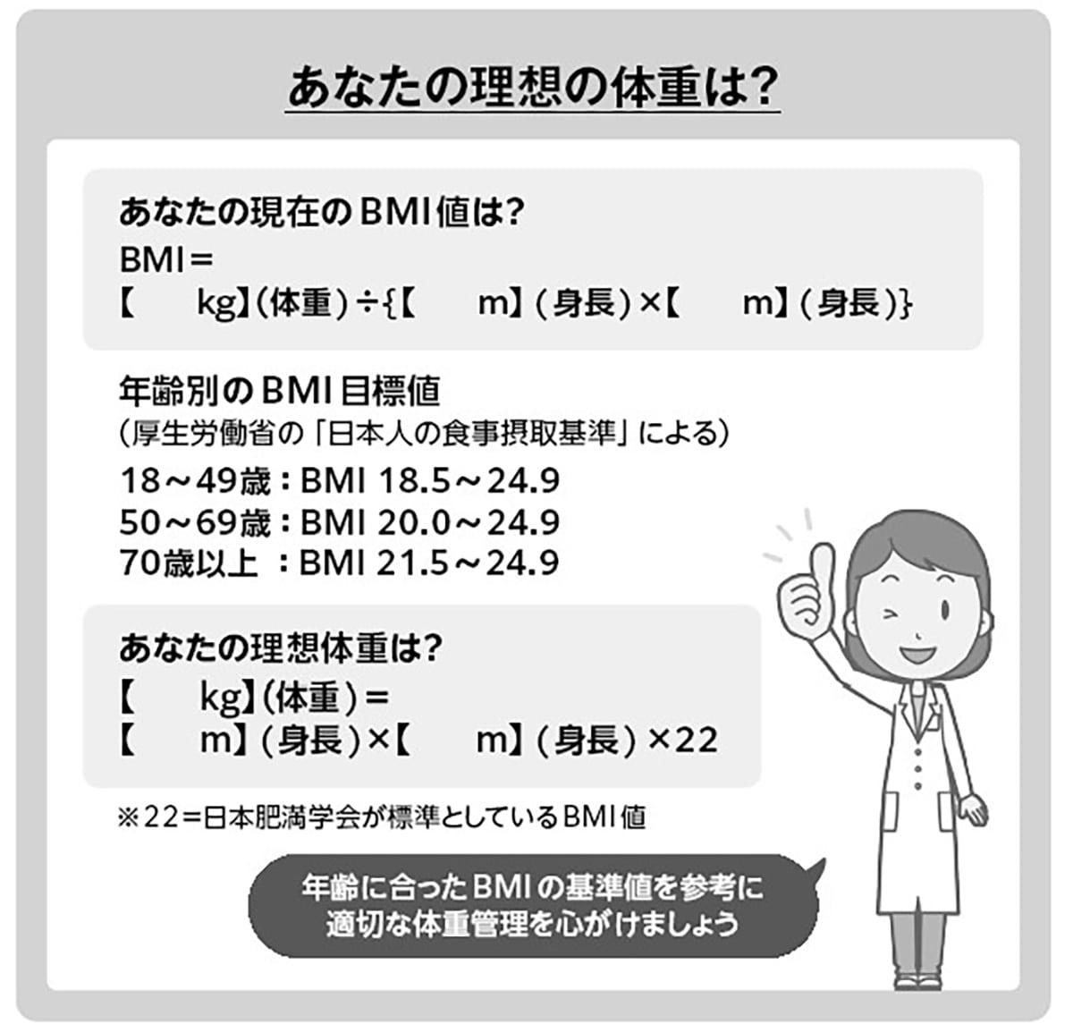 あなたの理想の体重は?